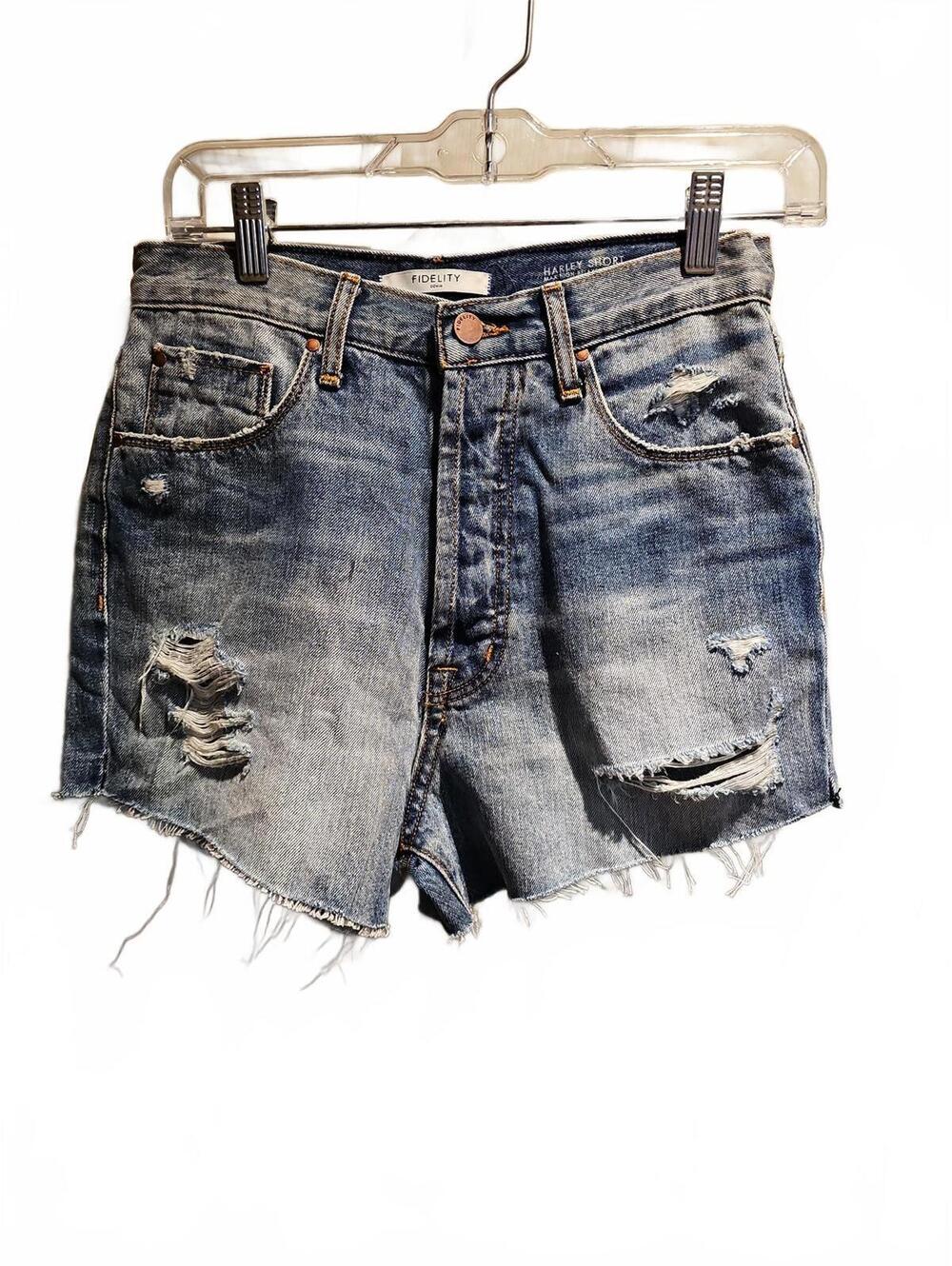 Fidelity denim Harley distressed shorts size 26 (S)